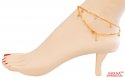 22Kt Gold Multi Tone Anklets (2 Pc)