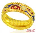 22Kt Yellow Gold Meenakari Band - Click here to buy online - 765 only..
