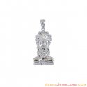 18k White Gold Lord Vishnu Pendant - Click here to buy online - 883 only..