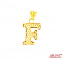 Click here to View - 22Kt Gold Initial Pendant (F) 