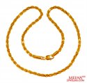 22K Yellow Gold Rope Chain - Click here to buy online - 8,133 only..