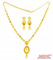 22K Yellow Gold Necklace Set - Click here to buy online - 2,007 only..