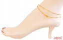 22Kt Gold Multi Tone Anklets (2 Pc) - Click here to buy online - 835 only..