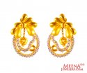 22 Karat Fancy Gold Tops with CZ  - Click here to buy online - 783 only..