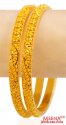 22kt Gold Fancy Bangles (2 pc)