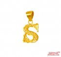 Click here to View - 22Kt Gold Initial Pendant (S) 