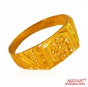 22k Gold Ring (Initial M) - Click here to buy online - 827 only..