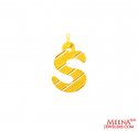 Click here to View - 22Kt Gold Initial Pendant (S) 