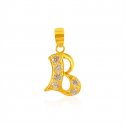 Gold Initial 'B' Pendant - Click here to buy online - 95 only..
