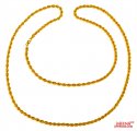 22k Fancy Hollow Rope Chain (24 In) - Click here to buy online - 830 only..