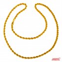 22 Kt Gold Fancy Rope Chain - Click here to buy online - 1,599 only..