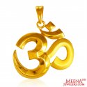 22 Kt Gold Om Pendant  - Click here to buy online - 835 only..