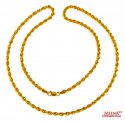 22kt Gold Rope Chain  - Click here to buy online - 1,089 only..