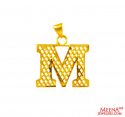 Click here to View - 22Kt Gold Initial Pendant (M) 