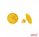 22K Gold Round Earrings - Click here to buy online - 764 only..