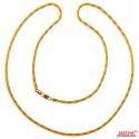 22Kt Yellow Gold Flat Chain - Click here to buy online - 839 only..