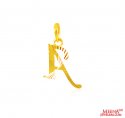 Click here to View - 22Kt Gold Initial Pendant (A) 