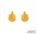 22Kt Gold two tone Designer Earrings - Click here to buy online - 439 only..