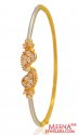 22k Signity Stones Bangle - Click here to buy online - 1,728 only..