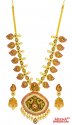 22 Karat Gold Temple Necklace Set - Click here to buy online - 21,927 only..