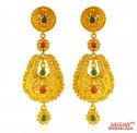 22K Gold Polki Earrings - Click here to buy online - 2,221 only..