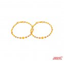 22Kt Gold TwoTone Baby Bracelet 2pc - Click here to buy online - 763 only..