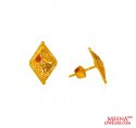 22k Gold Filigree Earrings - Click here to buy online - 452 only..