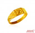 22k Gold Mens Thin Ring  - Click here to buy online - 579 only..