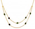 Delicate 22K Gold Emerald Chain - Click here to buy online - 1,056 only..