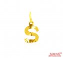 Click here to View - 22Kt Gold Initial Pendant (S) 