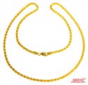 22 Kt Hollow Rope Chain (22 Inches) - Click here to buy online - 656 only..