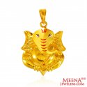 22Kt Gold Lord Ganesha Pendant - Click here to buy online - 852 only..
