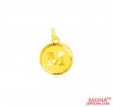 Click here to View - 22Kt Gold Initial Pendant (M) 
