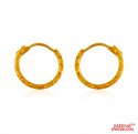 22 kt Gold Hoop Earrings - Click here to buy online - 217 only..