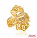 Click here to View - 22Kt Gold and CZ Fancy Ring 
