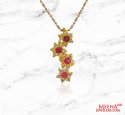 22Kt Gold Ruby Pendant - Click here to buy online - 298 only..