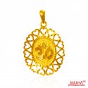 Click here to View - 22Kt Gold Fancy OM Pendant 