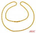 22 Kt Hollow Rope Chain (20 Inches) - Click here to buy online - 473 only..