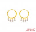 Hoop Earrings 22 Kt Gold - Click here to buy online - 407 only..