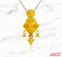 22Kt Gold Two Tone Pendant - Click here to buy online - 404 only..