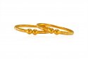 22Kt Gold Kids Bangle (Set of 2) - Click here to buy online - 1,421 only..