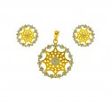 22 Karat Gold Designer Pendant Set - Click here to buy online - 1,506 only..