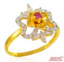 22K Gold Floral Ring for ladies - Click here to buy online - 388 only..