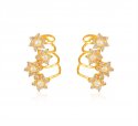Designer Pearl Cz Earrings 22k  - Click here to buy online - 849 only..
