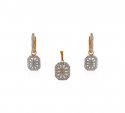 18Kt Gold Diamond Pendant Set  - Click here to buy online - 3,895 only..