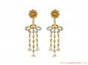 Floral Designed Two Tone Earrings  - Click here to buy online - 1,942 only..