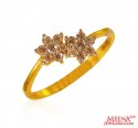 22KT Gold CZ Ring - Click here to buy online - 326 only..