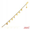 22Kt Gold Black Beads Bracelet - Click here to buy online - 502 only..
