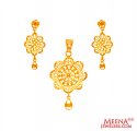 22Kt Gold Light Pendant Set