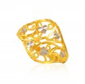 22K Gold Two Tone Ring - Click here to buy online - 407 only..